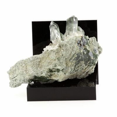 Quarz Chlorit + Hämatit. 585,2 ct. Les Deux Alpes, Oisans, Frankreich. Selten.