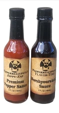 PEPPER BELLY PETE'S ULTIMATE COMBO 1 ZIPPY-ZAP & 1 WORSHYOURSISTER - 5 OZ BOTTLE