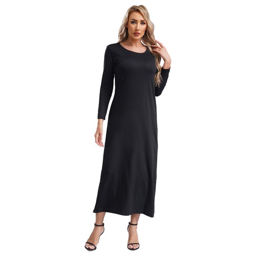 Women's Long Sleeve Islamic Prayer Muslim Abaya Dress Maxi Kaftan Robe - Picture 14 of 27