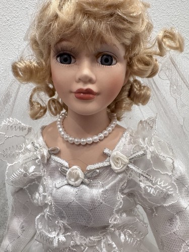 Albert E Price Doll 18" Limited Edition Bride Porcelain Doll Bridal Wedding - Picture 5 of 10