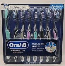 Oral-B Cross Action Pro Advanced Toothbrush Medium Bristle 8 Count