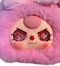 Baby Three Authentic Good Luck Bag Plush Pink with SPECIAL & Original Boba eyes