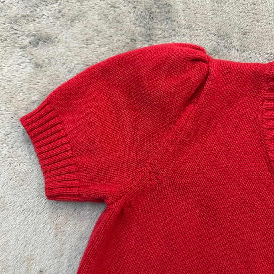 Cárdigan Suéter Vintage Betsey Johnson Etiqueta Negra Rojo Abotonado PEQUEÑO AÑOS 90 Y2K Foto 4 de 4