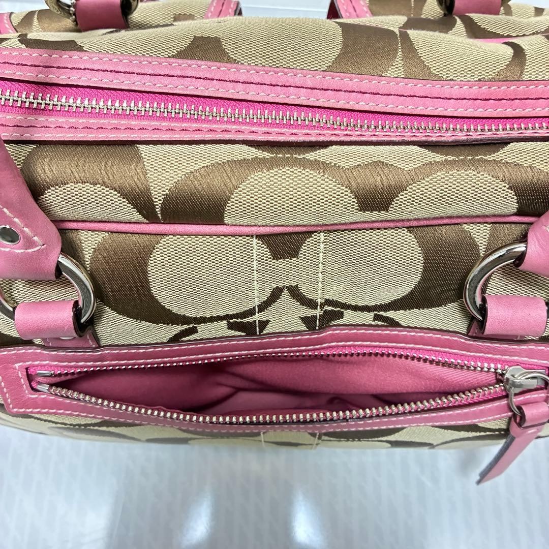 COACH Signature Mini Boston Bag Pink Vintage Y2K Satc… - Gem