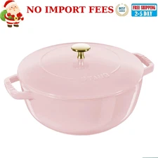Staub Cast Iron Essential French Oven, Dutch Oven, 5-quart - Peony Pink