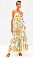 FARM Rio Tropical Lightness Off White Sleeveless Maxi Dress XL