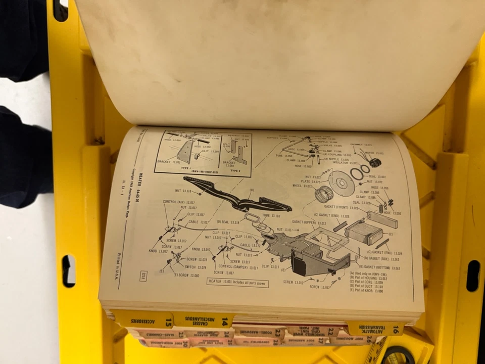 复古 1960 65 AMC RAMBLER 零件配件目录价格清单固定器 — 第 3/4 张图片