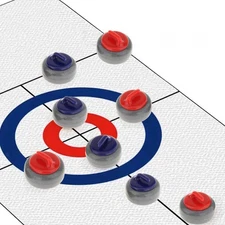 8 Pieces Tabletop Curling Game Pucks Educational Toy Child Parent Interactive