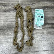 L'eggs Women's Everyday Regular Panty Hose Size B Suntan 2 Pair Open Box Item