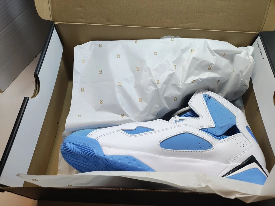 Tênis Nike Air Jordan True Flight UNC branco azul universitário 342964-140 masculino NOVO - Imagem 3 de 4