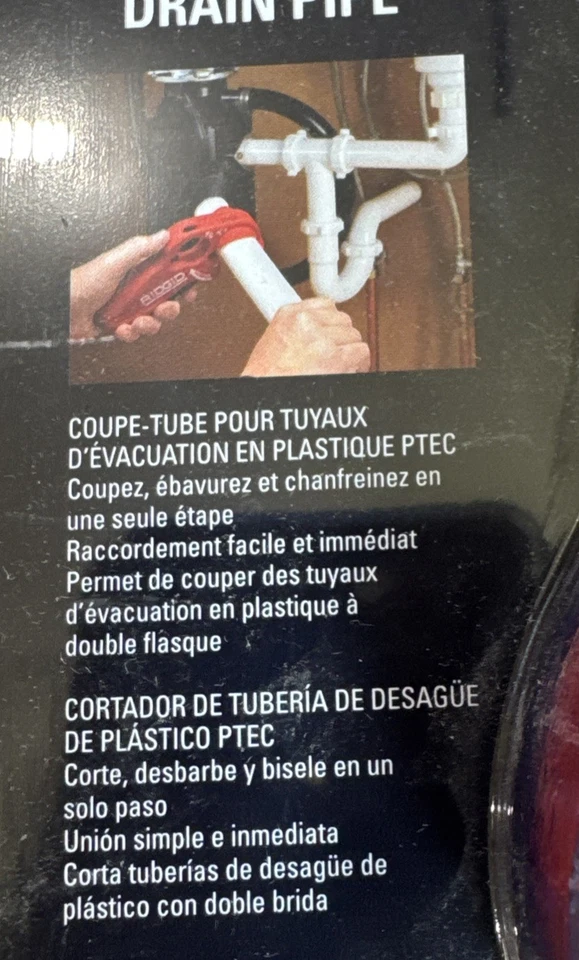Thin Wall Tubing Pipe Cutter 1-1/4 in And 1-1/2 in Versatile Ridgid PTEC 3000 - Image 4 of 4