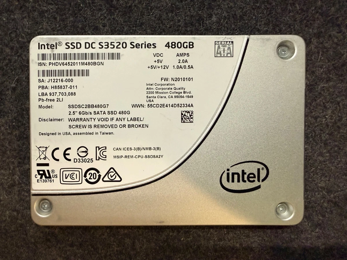 Intel Solid State Drives 480 GB Storage Capacity for sale | eBay