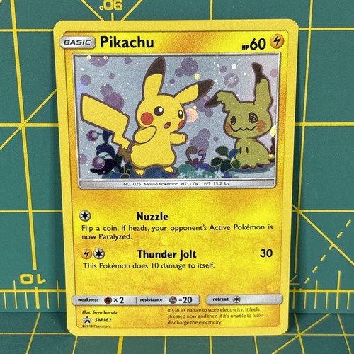 Pikachu Promo SM162 Team Up Blister Pokemon Karte Excellent LP Sonne & Mond Boxed