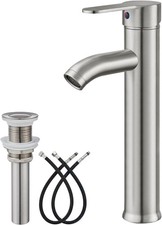 Vessel Sink Faucet Single Handle Tall Bathroom Mixer Tap Brushed