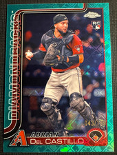 2025 Topps Chrome Logofractor Adrian Del Castillo RC Aqua Refractor /199 Rookie