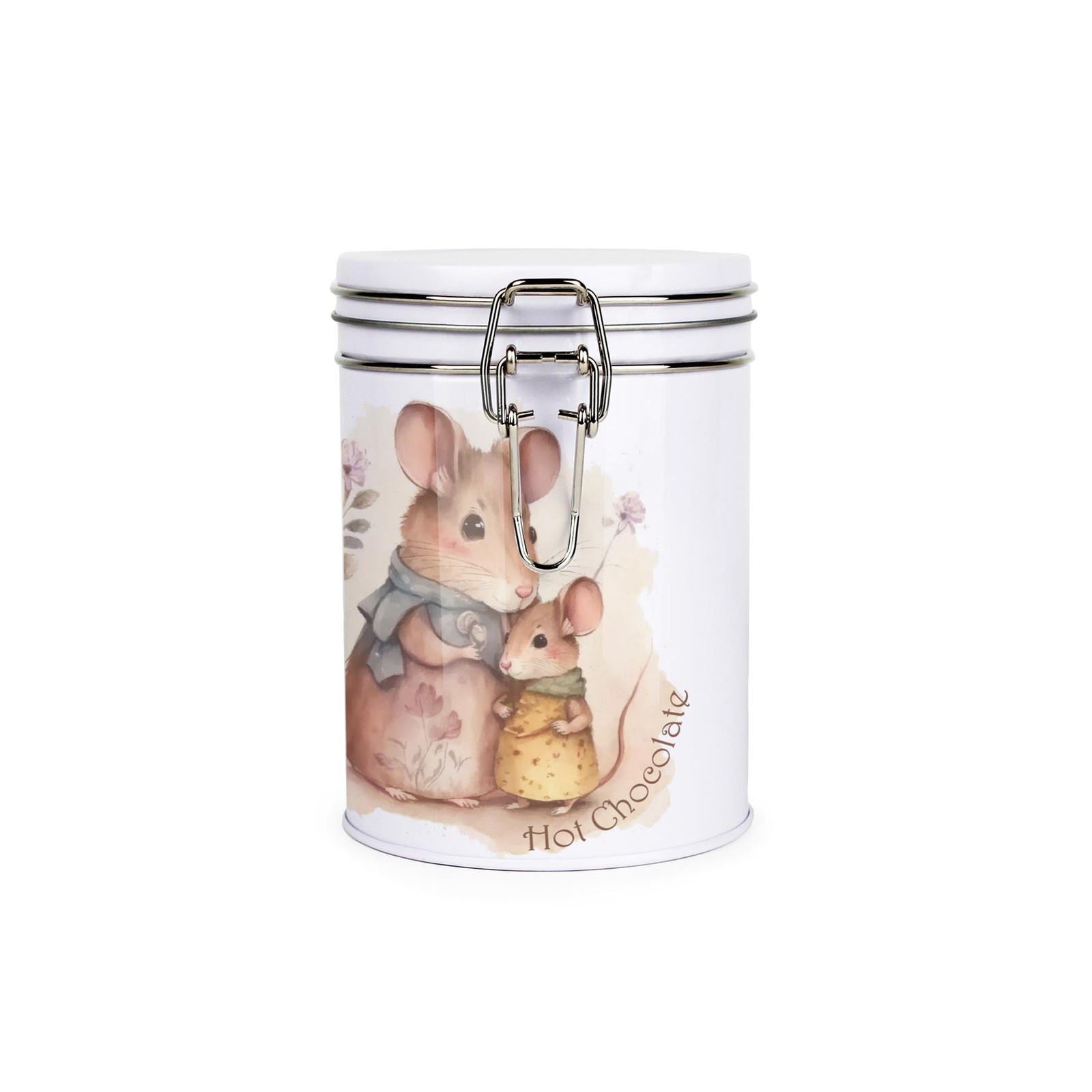 Purely Home Mouse & Mum Hot Drinks Canister - Hot Chocolate Storage Gift Tin