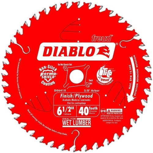 Hoja de sierra de corte Diablo D0641X 6-1/2" x 40 dientes acabado - Imagen 1 de 3