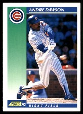 Andre Dawson 1992 Score #75 Chicago Cubs MLB READ FREE SHIPPING AutographDen