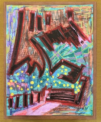 abstract art original Contemporary Modern Graffiti Expressionism Cubism