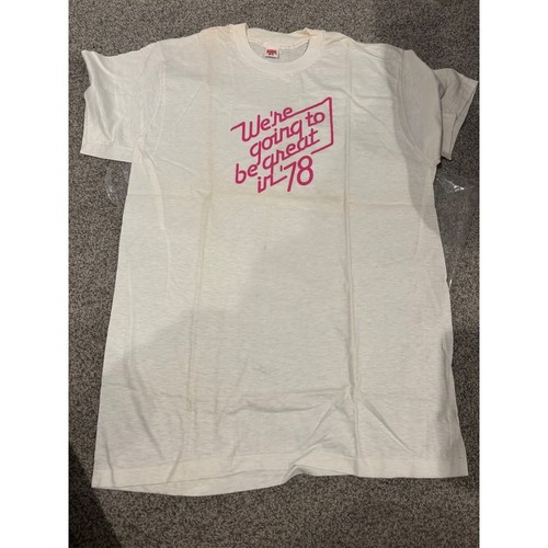 Hanes, Vintage 1970s Hanes single stitch tshirt "we're going to be great in '78" med