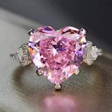 6.20 Ct Natural Pink Sapphire Diamond Engagem...