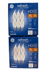 GE Refresh LED HD 40-Watt Daylight Dimmable Candle Light Bulb 12-Pack