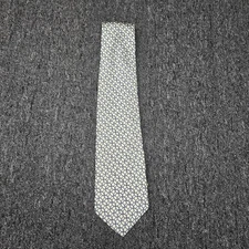 Vintage Bert Pulitzer Tie Blue Geometric Silk Necktie Strawbridge & Clothier USA