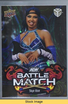 2023 AEW Match Dated Moments Battle Gold Achievement Skye Blue #BM-6 READ 5yy