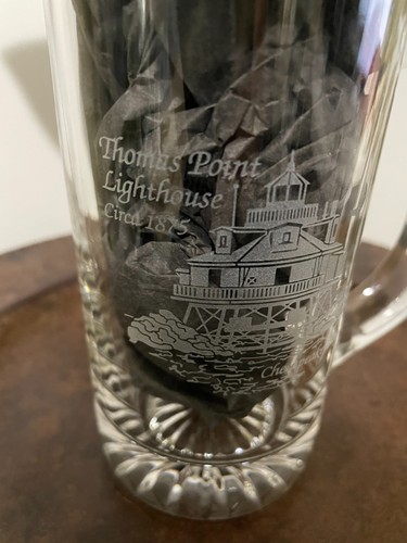 Off Loading Point Area Thomas Point Lighthouse Circa 1984 Chesapeake Bay Maryland Glass Beer ...