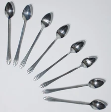 Vintage Retroneu Korea 8 Pcs. Long Iced Tea Spoons 18/8 Flatware BARRINGTON