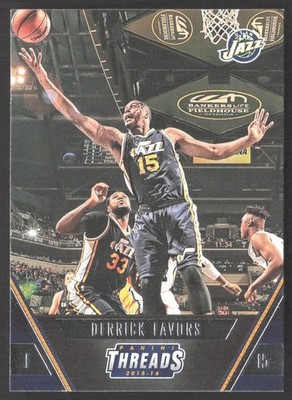2015-16 Panini Threads Derrick Favors Utah Jazz #61