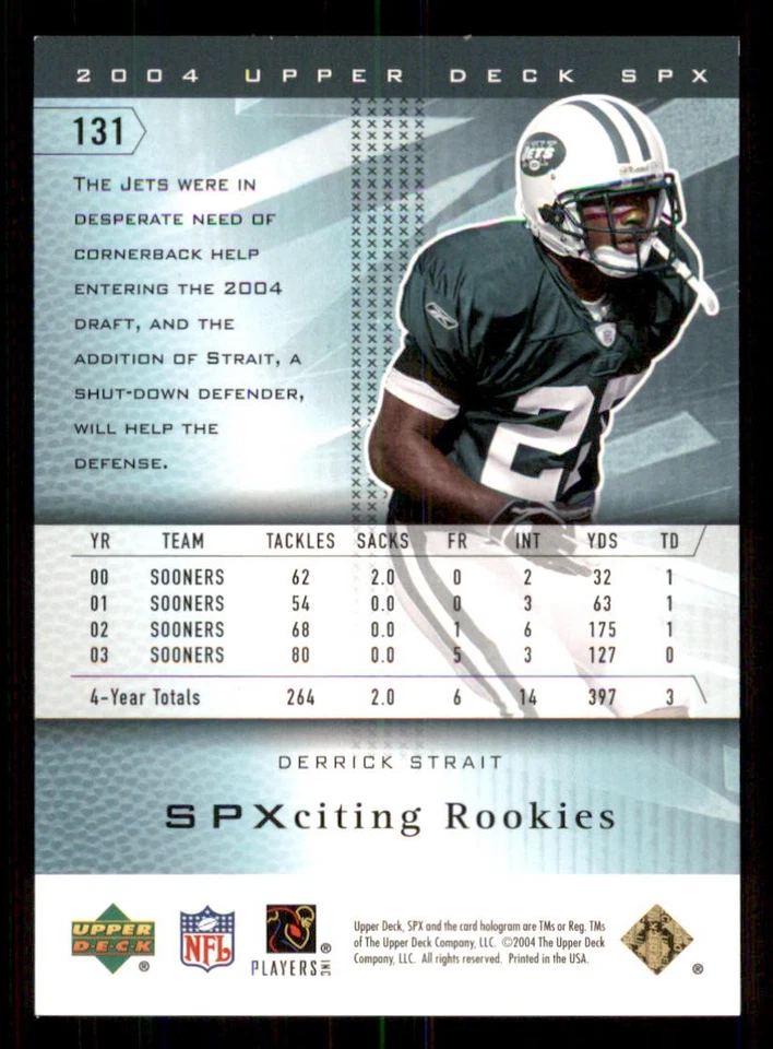 2004 SPx Spectrum Gold #131 Derrick Strait /25 - Image 2 of 2