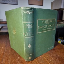 PUCCINI G. Manon Lescaut Partiturina d’Orchestra Prima Edizione Ricordi 1915