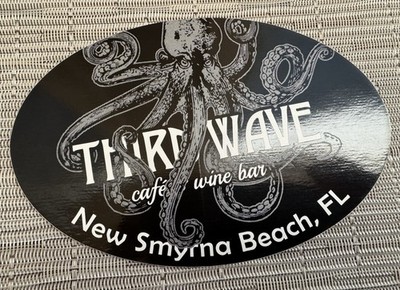 Third Wave Restaurant Promo BIG Sticker Wine Cafe Bar New Smyrna Beach Florida