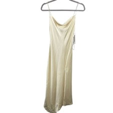 Alice + Olivia NWT Harmony Drapey Champagne Slip Midi Dress Size XS -$395