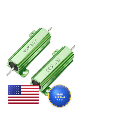 Uxcell 50W 8 Ohm 5 Aluminum Housing Resistor Screw Tap Chassis Mounted Aluminum