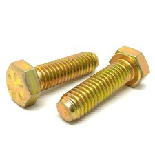 1/4-20x1/2" Hex Head Cap Screws Grade 8 Zinc Yellow Choose Qty