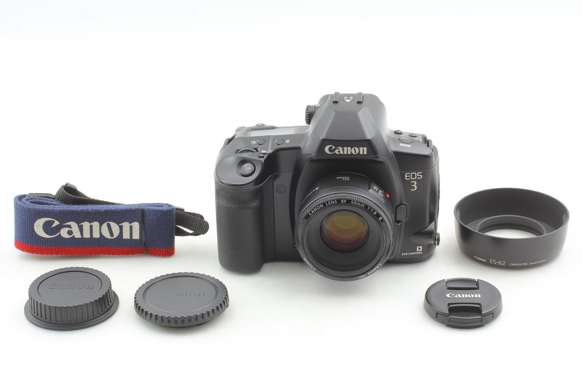 美品Canon EOS 3 + EF 50mm f/1.8 II Canon 50mm f/1.8 II EF-Mount Lens {52}
