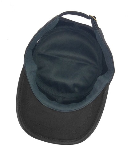 Unisex Cadet Army Cap Washed Cotton Military Corps Hat Flat Top Cap Black,One... - Picture 4 of 7