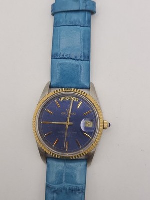 Waltham XKE023 Presidential 35mm Two Tone Blue Dial Men's Quartz