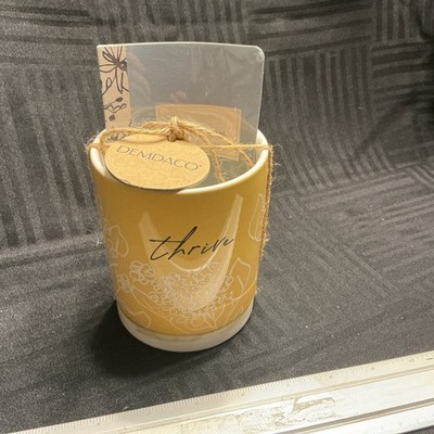 Demdaco Thrive Planter With Journal Booklet In Mustard Yellow