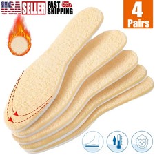4 Pairs Synthetic Wool Insoles, Furry Fleece Insoles Cushioned Winter Shoe Pads