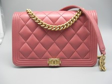 CHANEL Boy WOC Pink Rose Lambskin Leather