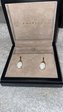 Amayani opal  18K Yellow Gold dangle drop Earrings 5.7g