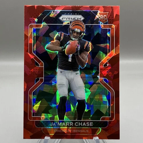 2021 Ja’Marr Chase Panini Prizm #337 Red Ice Rookie Card RC