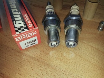 2x BRISK LR11SL-9 Silver Spark Plugs fit: Honda NSR250 R/SE/SP - 1987 to 1999