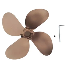 Wood Burning Stove Fan Heat Powered with 4 Aluminum Alloy Blades Portable