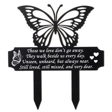 Cemetery Decorations for Grave, Butterfly Memorial Grave Markers, Memorial Gi...