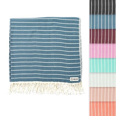 Sand Cloud Turkish Beach Towel - Proof - 100% Certified 37x69, Denim 