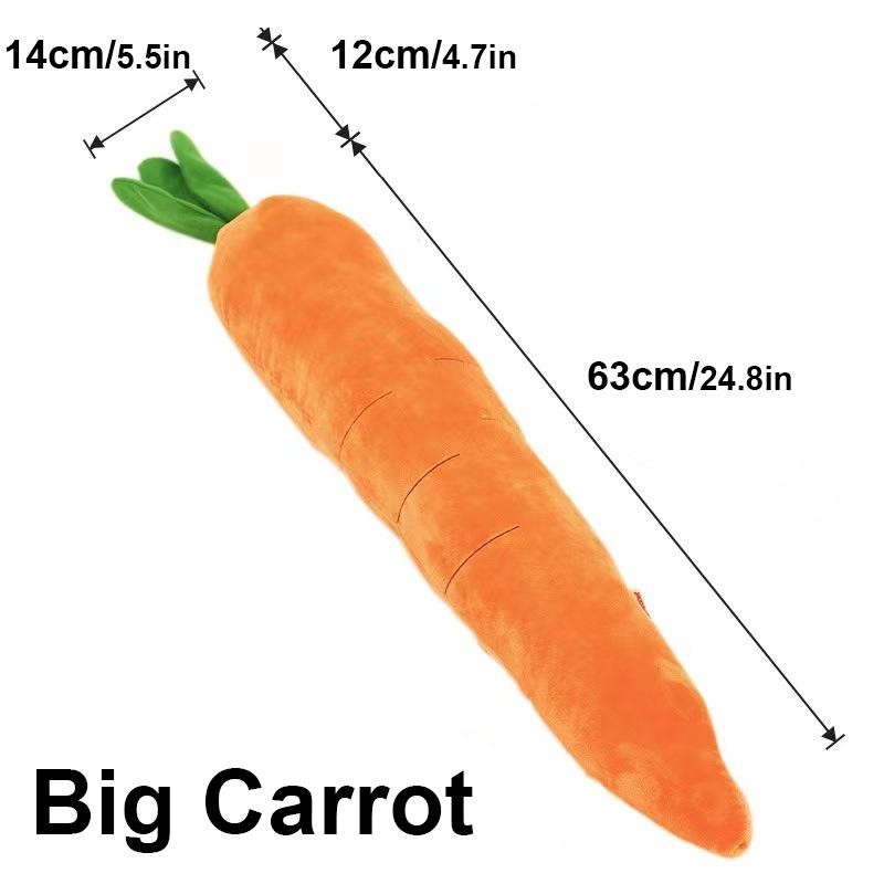 Dog Toy Pet Carrot Plush Toy Vegetable Chew Toy for Small Me